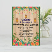 Romantische Hochzeitseinladung Einladung (Stehend Vorderseite)