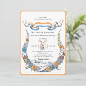 romantische Hochzeitseinladung Einladung (Stehend Vorderseite)