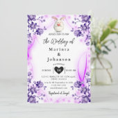 romantische Hochzeitseinladung Einladung (Stehend Vorderseite)