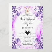 romantische Hochzeitseinladung Einladung (Vorne/Hinten)