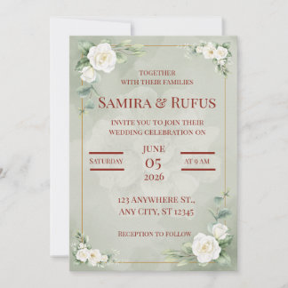 romantische Hochzeitseinladung Einladung
