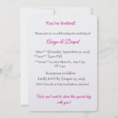 Romantische Hochzeitseinladung - elegant & zeitlos Einladung (Rückseite)