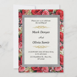 Romantische Hochzeitseinladung - Elegante, individ Einladung