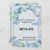 Romantische Hochzeitseinladung - maßgeschneidertes Einladung (Vorne/Hinten)