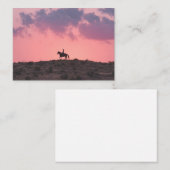 Romantische Hochzeitseinladung Pink Desert Sky  Begleitkarte (Vorne/Hinten)