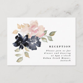 Romantische Hochzeitsempfehlung der Marine Begleitkarte