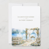 Romantische Hochzeitsfeier am Lakefront Einladung (Rückseite)