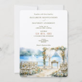 Romantische Hochzeitsfeier am Lakefront Einladung (Vorderseite)