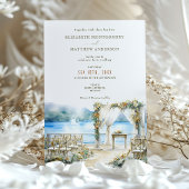 Romantische Hochzeitsfeier am Lakefront Einladung