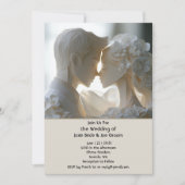 Romantische Hochzeitsfeier Einladung (Vorderseite)