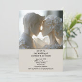 Romantische Hochzeitsfeier Einladung (Stehend Vorderseite)