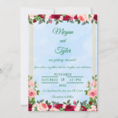 Romantische Hochzeitsfeier Einladung (Vorderseite)