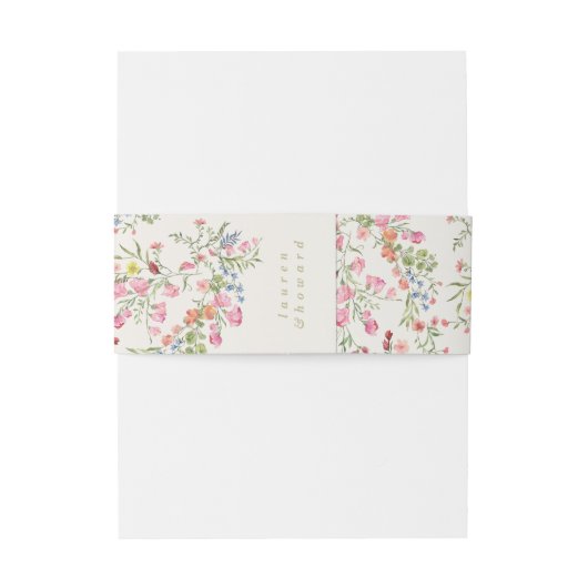 romantische Hochzeitsfeier Einladungsbanderole (Rückseitenbeispiel)