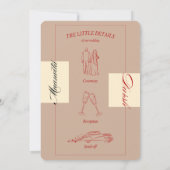 Romantische Hochzeitsfeier Liebe Night Einladung (Rückseite)