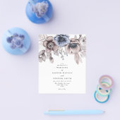 Romantische Hochzeitsfeier mit Wasserfarben Flyer (Einzeln)