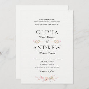 Romantische Hochzeitsfeier und elegante Hochzeitsf Einladung