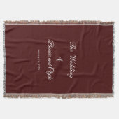 Romantische Hochzeitsfeier verbranntes Maroon Decke (Vorderseite)