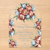 Romantische Hochzeitsfeiern Acryleinladungen (Vorderseite)