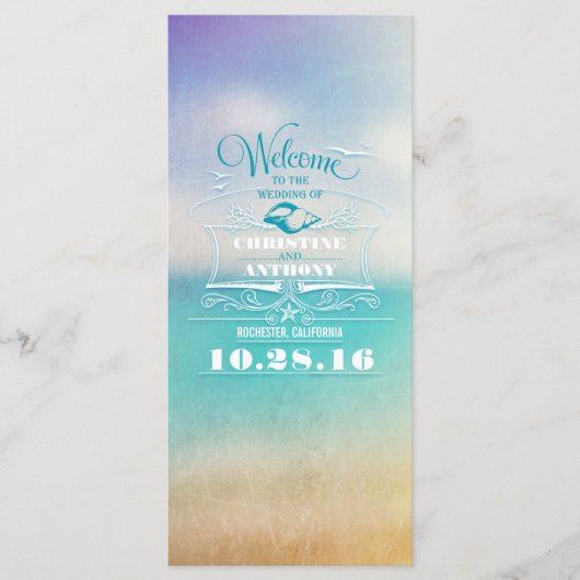 Romantische Hochzeitsfeiern am Strand - das blaue  Programm (Vorderseite)