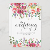 Romantische Hochzeitsfeiern mit Wasserfarben Einladung (Vorne/Hinten)