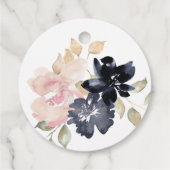 Romantische Hochzeitsgeschenke der Wasserfarbenflo Geschenkanhänger (Rückseite)