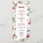 Romantische Hochzeitskarte Vintag Menükarte (Vorderseite)