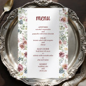 Romantische Hochzeitskarte Vintag Menükarte