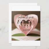 Romantische Hochzeitskarten Einladung (Vorne/Hinten)