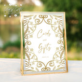 Romantische Hochzeitskarten und Geschenke der Gold Poster