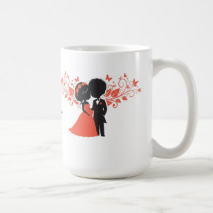 Romantische Hochzeitspaar-Silhouette Kaffeetasse