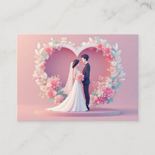Romantische Hochzeitspaarsilhouette Begleitkarte