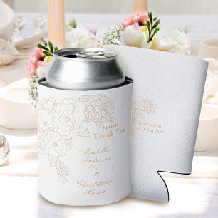 Romantische Hochzeitspäonien zarte elfenbeinfarben Dosenkühler