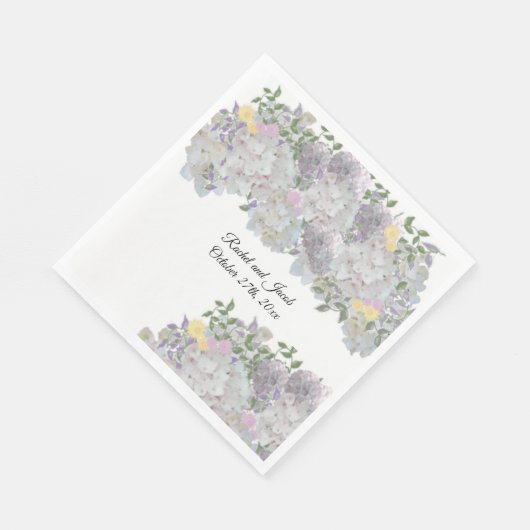 Romantische Hochzeitspapiere Napkins Serviette (Ecke)