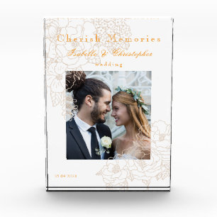 Romantische Hochzeitspfingstrosen-Foto Elfenbeinwe Fotoblock