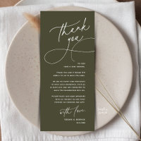 Romantische Hochzeitsplatz-Dankeskarten-Anordnung
