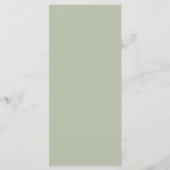 Romantische Hochzeitsplatz-Dankeskarten Programm (Rückseite)