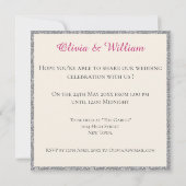 Romantische Hochzeitsreise Einladung (Rückseite)