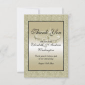 Romantische Hochzeitsrings, Hochzeiten mit Gold Gl Dankeskarte (Vorderseite)