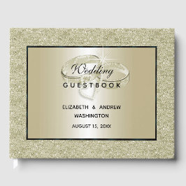 Romantische Hochzeitsrings, Hochzeiten mit Gold Gl Gästebuch