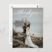 Romantische Hochzeitsschrift Danke Postcard Postkarte (Vorne/Hinten)