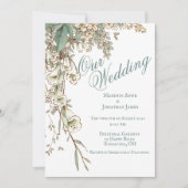 Romantische Hochzeitsschrift Einladung (Vorderseite)