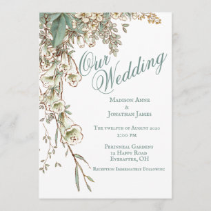 Romantische Hochzeitsschrift Einladung