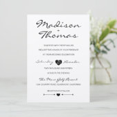 Romantische Hochzeitssuite Einladung (Stehend Vorderseite)