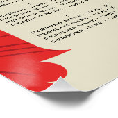 Romantische Hochzeitstabelle der Roten Flora Poster (Ecke)