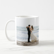 Romantische Hochzeitstag-Foto-Tasse