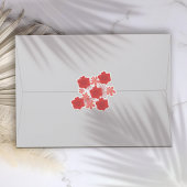 Romantische Hochzeitsticker der Roten Flora Aufkleber