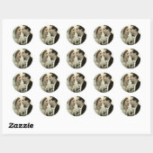 Romantische Hochzeitsticker Runder Aufkleber (Blatt)