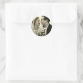 Romantische Hochzeitsticker Runder Aufkleber (Tasche)