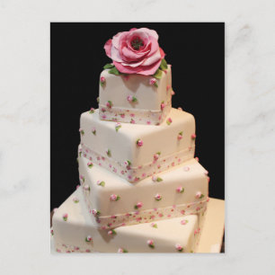 Romantische Hochzeitstorte Postkarte