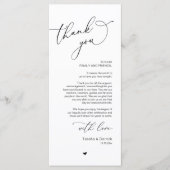 Romantische Hochzeitsumgebung Dankeschön Karte (Vorderseite)